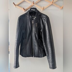 Schott Women's Lambskin "Cafe" Leather JacketSTYLE: 21141W Size Large